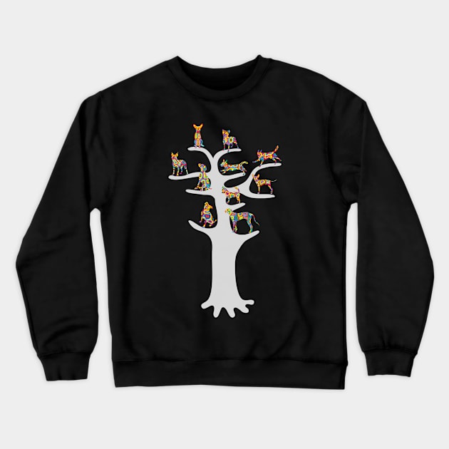 Dog's Tree Crewneck Sweatshirt by martinussumbaji